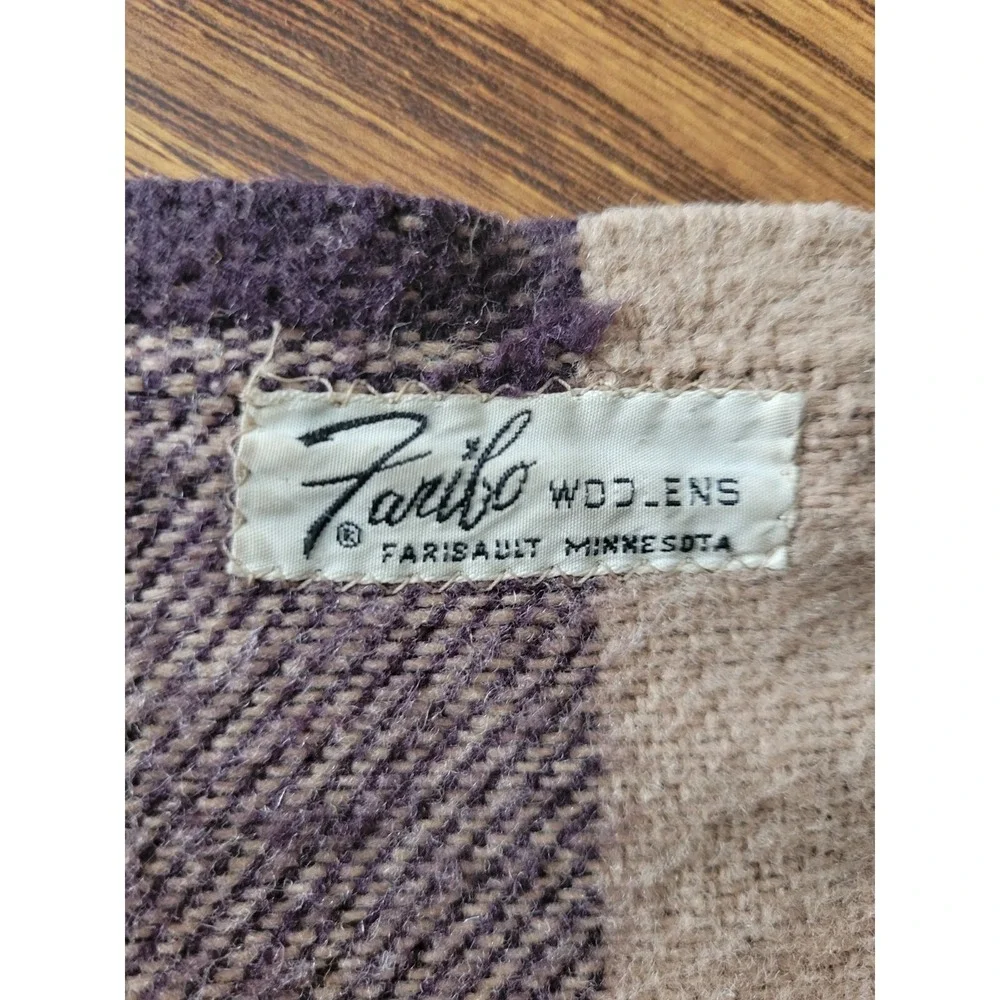 Faribo Woolens Brown with Strips Throw Blanket 57